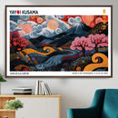 Modern Japanese Wall Art Canvas Print – Framed Abstract