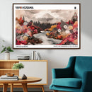 Modern Japanese Wall Art Canvas Print – Framed Abstract