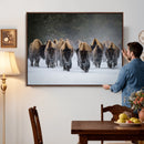 Bison Herd Wall Art Canvas Print, Framed Rustic Wildlife by MyGreatCanvas | Canvas Wall Art Prints | Photo Prints & Wall Decor