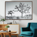 Joshua Trees Wall Art Canvas Print – Framed Black White