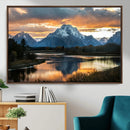 Mountain Sunset Wall Art Canvas Print – Framed Alpine by MyGreatCanvas | Canvas Wall Art Prints | Photo Prints & Wall Decor