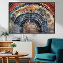 Tree Rings Wall Art Canvas Print – Framed Petrified Wood
