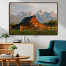 Rustic Barn Wall Art Canvas Print – Framed Grand Teton Park