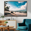 Tropical Beach Wall Art Canvas Print – Framed Ocean Waves