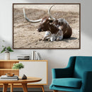 Texas Longhorn Wall Art Canvas Print – Framed Country Living