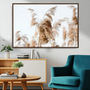 Pampas Grass Wall Art Canvas Print – Framed Neutral Tones