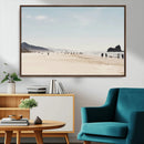 Minimalist Beach Wall Art Canvas Print – Framed Coastal