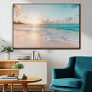 Beach Sunset Wall Art Canvas Print – Framed Ocean Waves