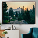 Mountain Wall Art Canvas Print – Framed Forest Serenity
