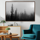 Misty Pines Wall Art Canvas Print – Framed Woodland