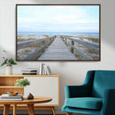 Beach Boardwalk Wall Art Canvas Print – Framed Coastal