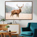 Vintage Wildlife Wall Art Canvas Print – Misty Landscape