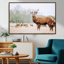 Rustic Deer Wall Art Canvas Print – Forest Woodland Stag