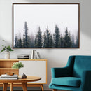 Foggy Forest Wall Art Canvas Print – Framed Misty Pines