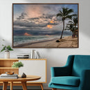 Tropical Storm Wall Art Canvas Print – Framed Moody Beach by MyGreatCanvas | Canvas Wall Art Prints | Photo Prints & Wall Decor