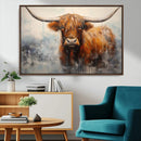 Scottish Highland Wall Art Canvas Print, Framed Longhorn Art by MyGreatCanvas | Canvas Wall Art Prints | Photo Prints & Wall Decor