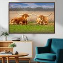Texas Longhorn Pair Wall Art Canvas Print – Peaceful Rustic by MyGreatCanvas | Canvas Wall Art Prints | Photo Prints & Wall Decor