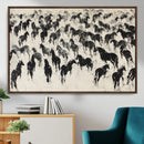 Wild Horse Stampede Wall Art Canvas Print – Monochrome by MyGreatCanvas | Canvas Wall Art Prints | Photo Prints & Wall Decor