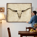 Longhorn Skull Wall Art Canvas Print – Rustic Western by MyGreatCanvas | Canvas Wall Art Prints | Photo Prints & Wall Decor