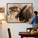 Moose Canvas Wall Art — Rustic Wildlife Painting Print | by MyGreatCanvas | Canvas Wall Art Prints | Photo Prints & Wall Decor