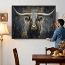 Rustic Bull Wall Art Canvas Print, Longhorn Wall Decor for by MyGreatCanvas | Canvas Wall Art Prints | Photo Prints & Wall Decor