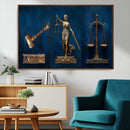 Lady Justice Wall Art Canvas Print – Elegant Gold Legal by MyGreatCanvas | Canvas Wall Art Prints | Photo Prints & Wall Decor