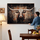 Abstract Longhorn Wall Art Canvas Print – Vintage Western by MyGreatCanvas | Canvas Wall Art Prints | Photo Prints & Wall Decor