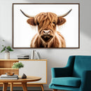 Scottish Highland Cow Canvas Print, Framed Highland Cow