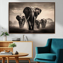 Elephant Family Wall Art Canvas Print, Framed Elephant Wall by MyGreatCanvas | Canvas Wall Art Prints | Photo Prints & Wall Decor