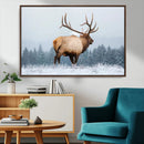 Majestic Elk Snowy Forest Wall Art Canvas Print – Winter by MyGreatCanvas | Canvas Wall Art Prints | Photo Prints & Wall Decor