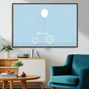 Minimalist Bicycle Balloon Canvas Wall Art – Playful Blue by MyGreatCanvas | Canvas Wall Art Prints | Photo Prints & Wall Decor