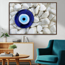 Blue Evil Eye Protection Wall Art Canvas Print – White by MyGreatCanvas | Canvas Wall Art Prints | Photo Prints & Wall Decor