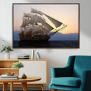 Sailing Ship Wall Art Canvas Print – Sunset Ocean Voyage by MyGreatCanvas | Canvas Wall Art Prints | Photo Prints & Wall Decor