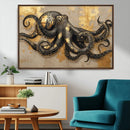 Octopus Black Gold Wall Art Marine Life Ocean Creature by MyGreatCanvas | Canvas Wall Art Prints | Photo Prints & Wall Decor