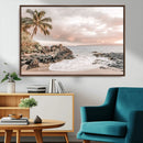 Tropical Beach Wall Art Canvas Print – Palm Trees Rocky by MyGreatCanvas | Canvas Wall Art Prints | Photo Prints & Wall Decor