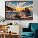 Rocky Ocean Sunset Wall Art Print – Seaside Canvas Dramatic by MyGreatCanvas | Canvas Wall Art Prints | Photo Prints & Wall Decor