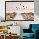 Coastal Pathway Canvas Wall Art Print – Framed Seaside by MyGreatCanvas | Canvas Wall Art Prints | Photo Prints & Wall Decor