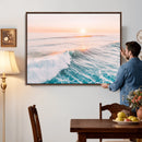 Sunset Surfing Wall Art Canvas Print, Ocean Wave Surfer with by MyGreatCanvas | Canvas Wall Art Prints | Photo Prints & Wall Decor