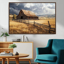 Golden Wheat Field Barn Canvas Print, Rustic Farm Landscape by MyGreatCanvas | Canvas Wall Art Prints | Photo Prints & Wall Decor