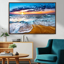 Ocean Waves Wall Art Canvas Print Ocean Waves Beach Sunset by MyGreatCanvas | Canvas Wall Art Prints | Photo Prints & Wall Decor