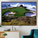 Ocean Cliff Golf Green Canvas Print – Framed Majestic by MyGreatCanvas | Canvas Wall Art Prints | Photo Prints & Wall Decor