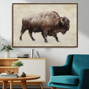 Snowy Bison Wall Art Canvas Print, Majestic Buffalo Winter by MyGreatCanvas | Canvas Wall Art Prints | Photo Prints & Wall Decor