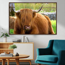 Highland Cow Wall Art, Rustic Farm Animal Canvas Print, Long by MyGreatCanvas | Canvas Wall Art Prints | Photo Prints & Wall Decor