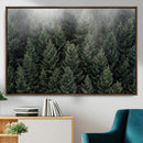 Dense Evergreen Forest Misty Morning Fog Pine Trees Woodland by MyGreatCanvas | Canvas Wall Art Prints | Photo Prints & Wall Decor