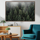 Misty Pine Forest Wall Art Canvas Print, Lush Green Trees by MyGreatCanvas | Canvas Wall Art Prints | Photo Prints & Wall Decor