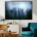 Foggy Evergreen Pines Wall Art – Mist Forest Blue Haze Moody by MyGreatCanvas | Canvas Wall Art Prints | Photo Prints & Wall Decor