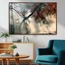 Sunlit Autumn Forest Wall Art Canvas Print – Framed Mist by MyGreatCanvas | Canvas Wall Art Prints | Photo Prints & Wall Decor