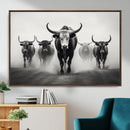 Texas Longhorn Wall Art Canvas Print, Framed Speckled Cow by MyGreatCanvas | Canvas Wall Art Prints | Photo Prints & Wall Decor