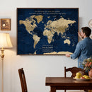 Custom Push Pin World Map Wall Art Canvas Print – by MyGreatCanvas | Canvas Wall Art Prints | Photo Prints & Wall Decor