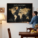 Personalized World Map Print | Customize Map with Push Pin by MyGreatCanvas | Canvas Wall Art Prints | Photo Prints & Wall Decor